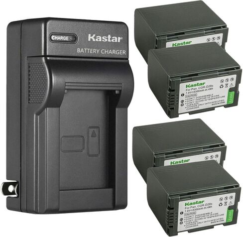 Kastar 3-Pack CGR-D28 Battery and AC Wall Charger Replacement for Panasonic PV-DV200, PV-DV200K, PV-DV201, PV-DV202, PV-DV203, PV-DV221, PV-DV351, PV-DV400, PV-DV400K, PV-DV401, PV-DV402, PV-DV600 in Saudi Arabia