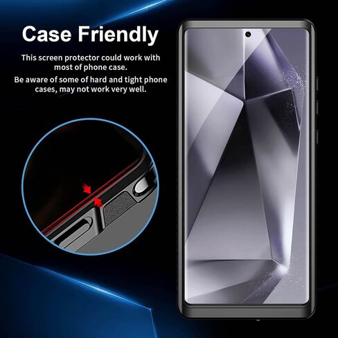 2 Pack for Samsung Galaxy S24 Ultra Privacy Screen Protector, [Automatic Sticking] 9H Full Coverage S24 Ultra Screen Tempered Glass Anti-Spy Bubble Free Case Friendly in Saudi Arabia