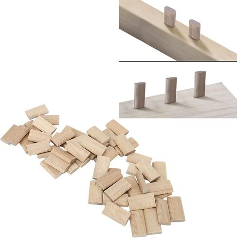 50Pcs Domino Tenon Beech Wood 8x40mm Loose Tenons Woodworking Accessory for Positioning Furniture DIY in Saudi Arabia