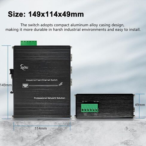 محول إيثرنت سريع غير مُدار بـ 6 منافذ PoE مع 3 فتحات SFP IEEE802.3af/at 30W حتى 180W 10/100Mbps محول ألياف الشبكة 48V DC in Saudi Arabia