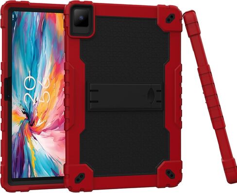 حافظة كمبيوتر لوحي TCL TAB 10 NXTPAPER 5G 10.4 بوصة، غطاء حماية شديد التحمل مع مسند لجهاز TCL TAB 10 NXTPAPER 5G 10.4 بوصة موديل 9199S Tablet (أسود/أسود) in Saudi Arabia