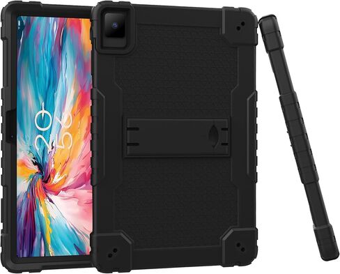 حافظة كمبيوتر لوحي TCL TAB 10 NXTPAPER 5G 10.4 بوصة، غطاء حماية شديد التحمل مع مسند لجهاز TCL TAB 10 NXTPAPER 5G 10.4 بوصة موديل 9199S Tablet (أسود/أسود) in Saudi Arabia
