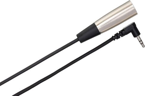 Hosa XVM-115F XLR3F to Right-Angle 3.5 mm TRS Microphone Cable, 15 Feet Cable Length Black in Saudi Arabia