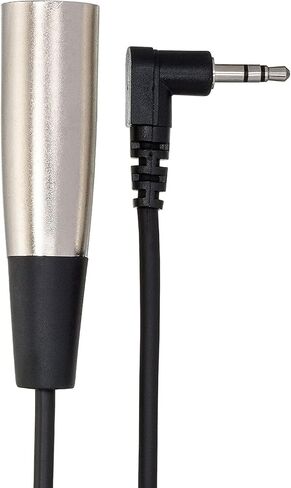 Hosa XVM-115F XLR3F to Right-Angle 3.5 mm TRS Microphone Cable, 15 Feet Cable Length Black in Saudi Arabia