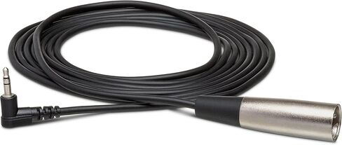 Hosa XVM-115F XLR3F to Right-Angle 3.5 mm TRS Microphone Cable, 15 Feet Cable Length Black in Saudi Arabia