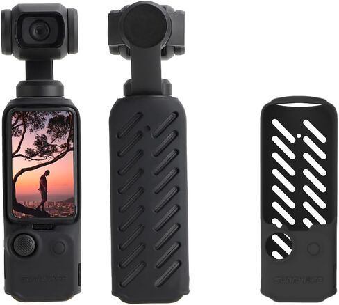 حافظة سيليكون لـ DJI Osmo Pocket 3، حافظة واقية من السيليكون مقاومة للماء متوافقة مع ملحقات حماية الغطاء الواقي من السيليكون DJI Osmo Pocket 3 - أسود in Kuwait
