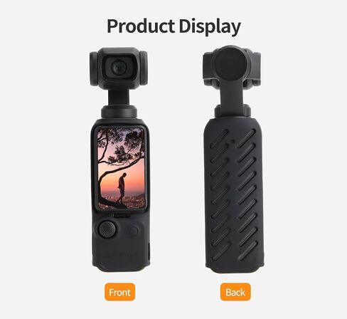 حافظة سيليكون لـ DJI Osmo Pocket 3، حافظة واقية من السيليكون مقاومة للماء متوافقة مع ملحقات حماية الغطاء الواقي من السيليكون DJI Osmo Pocket 3 - أسود in Kuwait