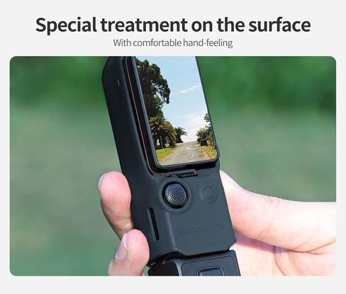 حافظة سيليكون لـ DJI Osmo Pocket 3، حافظة واقية من السيليكون مقاومة للماء متوافقة مع ملحقات حماية الغطاء الواقي من السيليكون DJI Osmo Pocket 3 - أسود in Kuwait