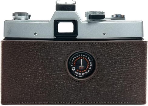 SRT-101 Film Camera Case, BolinUS Handmade Genuine Real Leather Half Camera Case Bag Cover for Minolta SRT 101 Film Camera With Hand Strap (Green) in Kuwait