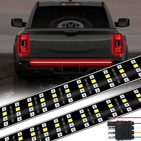 شريط إضاءة LED للباب الخلفي ثلاثي الصف للشاحنات 48 بوصة/49 بوصة شريط إضاءة للباب الخلفي مع مصابيح عكسية لإشارة الانعطاف وتشغيل الفرامل in Saudi Arabia