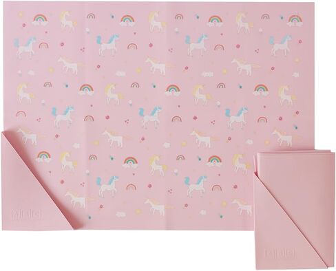Austin Baby Co Silicone On-The-Go Foldable Placemat | Portable, BPA-Free, Easy to Clean and Perfect for Travel for Babies, Toddlers and Kids. (Dinosaur Warm Cream) in Saudi Arabia