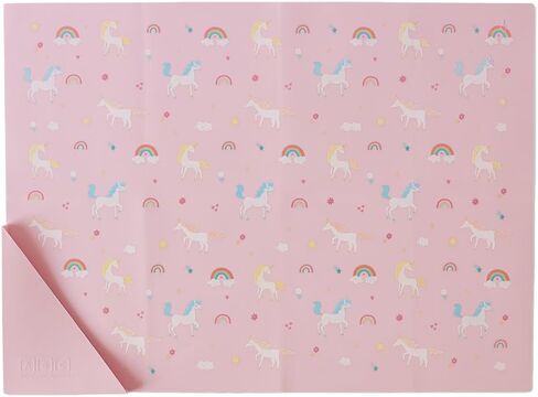 Austin Baby Co Silicone On-The-Go Foldable Placemat | Portable, BPA-Free, Easy to Clean and Perfect for Travel for Babies, Toddlers and Kids. (Dinosaur Warm Cream) in Saudi Arabia
