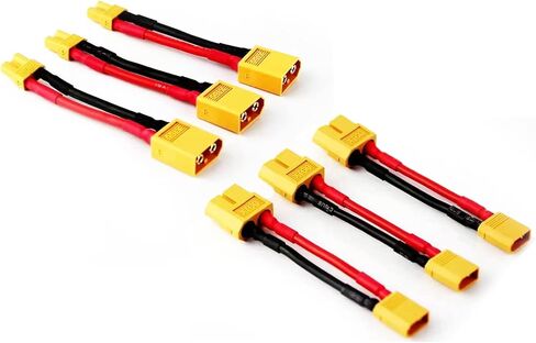 6 قطع ذكر XT-30 إلى أنثى XT-60 موصل محول XT30 XT60 FPV 16awg 1.96 بوصة كابل (حزمة من 6) in Kuwait