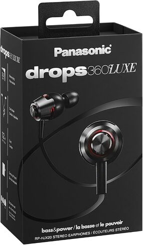 باناسونيك تطرح سماعات رأس ستيريو 360°LUXE Premium داخل الأذن RP-HJX20-K (أسود وفضي) قوية مع حقيبة سفر in Saudi Arabia