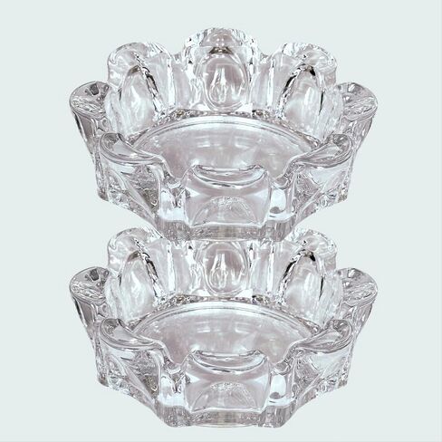 Glass Ashtrays for Cigarettes, Portable Decorative Modern Ashtray for Home Office Indoor Outdoor Patio Use, Fancy Cute Cool Ash Tray, Pack of 2 (Clear-Square) in Saudi Arabia