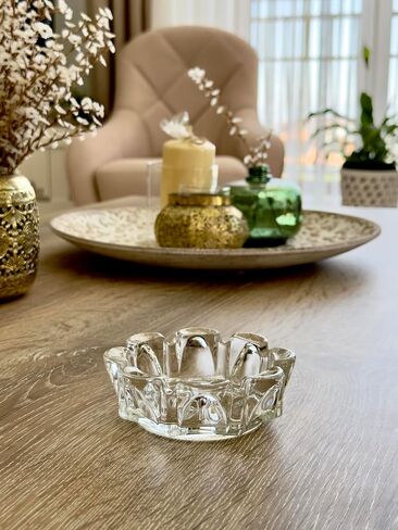 Glass Ashtrays for Cigarettes, Portable Decorative Modern Ashtray for Home Office Indoor Outdoor Patio Use, Fancy Cute Cool Ash Tray, Pack of 2 (Clear-Square) in Saudi Arabia