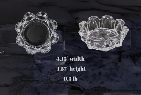 Glass Ashtrays for Cigarettes, Portable Decorative Modern Ashtray for Home Office Indoor Outdoor Patio Use, Fancy Cute Cool Ash Tray, Pack of 2 (Clear-Square) in Saudi Arabia
