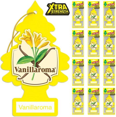 LITTLE TREES Air Fresheners Car Air Freshener. Xtra Strength Provides Long-Lasting Scent for Auto or Home. Extra Boost of Fragrance. Black Ice, 24 Air Fresheners in Kuwait