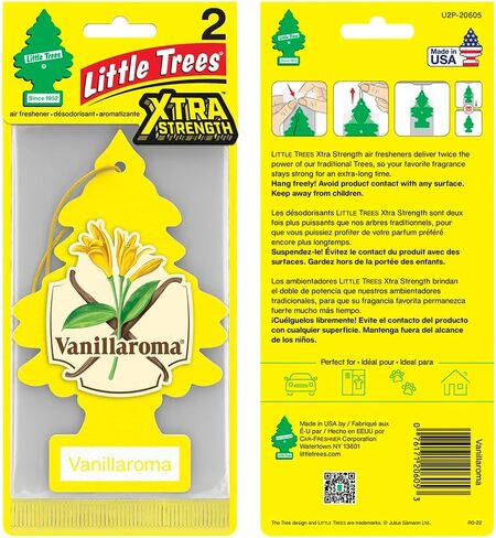 LITTLE TREES Air Fresheners Car Air Freshener. Xtra Strength Provides Long-Lasting Scent for Auto or Home. Extra Boost of Fragrance. Black Ice, 24 Air Fresheners in Kuwait