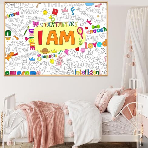 Princess Party Giant Coloring Poster Princess Castle Table Cover Jumbo Birthday Party Tablecloth Fairytale Princess Coloring Book Craft for Girls Home Classroom Activity Decoration Supply 43×31 Inch in Saudi Arabia