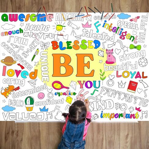 Princess Party Giant Coloring Poster Princess Castle Table Cover Jumbo Birthday Party Tablecloth Fairytale Princess Coloring Book Craft for Girls Home Classroom Activity Decoration Supply 43×31 Inch in Saudi Arabia