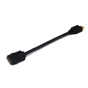 Monoprice 8inch 28AWG High Speed Male to Female HDMI® Port Saver - Black