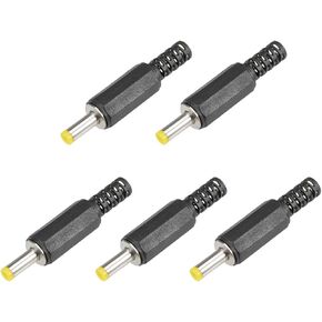 uxcell 4.8x1.7mm DC Male Connector Jack Solderless Adapter DIY DC Barrel Connectors Replacement 5pcs