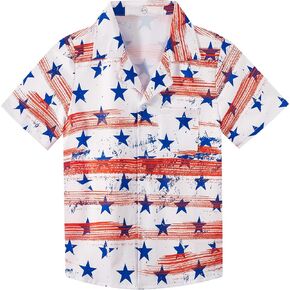APTRO Boy's Hawaiian Shirt Tropical Beach Casual Summer Shirt #KS12 6-7T