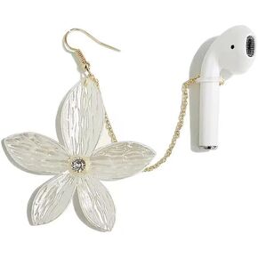 2pcs Airpod Earrings Holder Anti Lost Heart Pearl Flower Butterfly Star Earbud Ear Bud Earphone Holder Earrings Pierced for Women