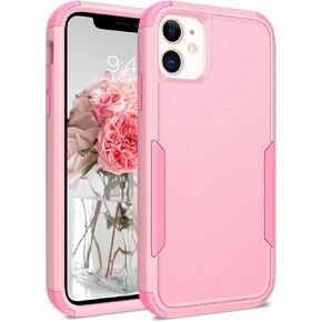 BENTOBEN for iPhone 11 Case, Phone Case iPhone 11, Heavy Duty 3 in 1 Full Body Rugged Shockproof Hybrid Hard PC Soft TPU Bumper Drop Protective Girls Women Boy Men Covers for iPhone 11, Pink Design in Saudi Arabia