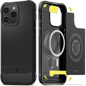Spigen Rugged Armor MagFit Designed for iPhone 14 Pro Max Case (2022) [Military-Grade Protection] Compatible with MagSafe - Matte Black