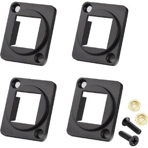 2PCS 86 Hole Panel (4 Hole) for D-Type Module Mount,Industrial Panel Mount Bulkhead,Fit for RJ45 Cat6,Cat6A,USB 3.0 2.0,Cat 5E,Cat 3,Cat 7,D-Type HDMI and All Kinds of D-Type Module