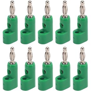 Sonew 10pcs 4mm Banana Plug Solderless Stackable Banana Plug Connectors J.10026(Black)