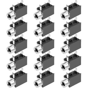 uxcell PCB Mount 3.5mm 3 Pin Socket Headphone Jack Video Connector PJ316 Black 15Pcs