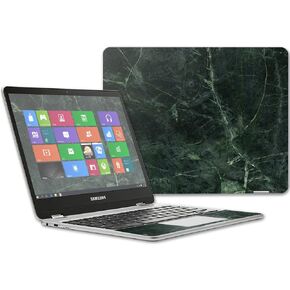 MightySkins Skin Compatible with Samsung Chromebook Plus 12.3"(2017 - Teal Marble | Protective, Durable, and Unique Vinyl Decal wrap Cover | Easy to Apply, Remove, and Change Styles | Made in The USA