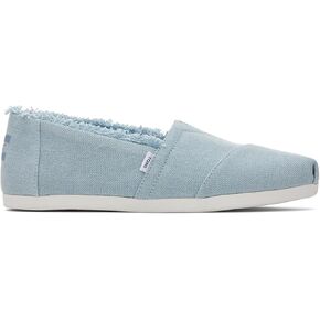 TOMS Women's Espadrille Loafer Flat, Pastel Blue Washed Denim, 9