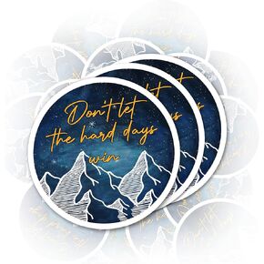 Set 3Pcs Don't Let The Hard Day Win Sticker ACOMAF Sticker Mor Rhysand Feysand Booktok Bookish Sticker Funny Sticker Waterproof Die-Cut Vinyl Sticker for Water Bottle Phone Laptop (3 Inches)