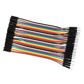 Breadboard Jumper Wires 3pcs Dupont Wire 10cm Dupont Cable Line Connector 40pin Female to Male Multicolored Ribbon Cables for Breadboard