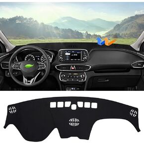 Autorder Dashboard Cover Mat for 2024 Hyundai Santa Fe MX5 Accessories Dash Cover Upgrade Velvet Dash Mat Sunshade Glare UV Rays Protector (Wiht HUD)