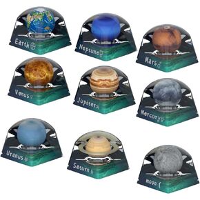 3D printed artisan keycaps Resin keycaps - R1/Esc transparent planetary and lunar keycaps for Cherry MX standard gaming mechanical keyboards, The coolest gift for friends and family (Mercury)