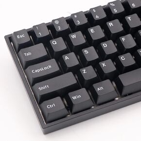 Black Keycaps WOB 143 Keys Set Cherry Profile Double Shot ANSI US Layout for Mechanical Gaming Keyboard