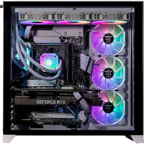 كمبيوتر مكتبي Velztorm Lux للألعاب والترفيه (AMD Ryzen 9 5950X 16-Core، ذاكرة وصول عشوائي 16 جيجابايت، 1 تيرابايت SSD، GeForce RTX 4080 Super 16 جيجابايت، واي فاي، HDMI، USB 3.2، USB 3.1، منفذ عرض، USB 3.0، أبيض، بدون نظام تشغيل) in Kuwait