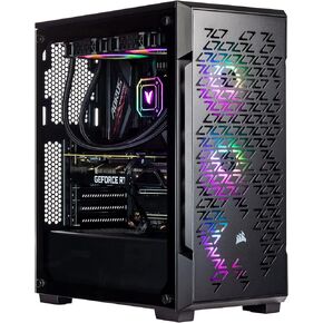 كمبيوتر مكتبي للألعاب Velztorm Ferrux II مخصص (Intel i9-12900K 16-Core، ذاكرة وصول عشوائي 16 جيجابايت، 512 جيجابايت PCIe SSD + 1 تيرابايت HDD (3.5)، GeForce RTX 4060 Ti، WiFi، بلوتوث، أسود، Win 11 Pro) in Kuwait