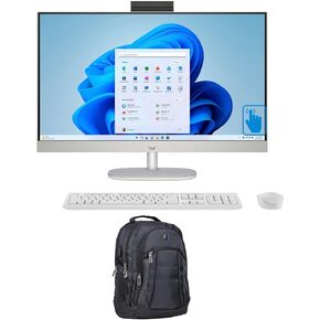 HP 27 الكل في واحد للمدارس والأعمال (Intel Core Ultra 7 155U 12-Core، 27 بوصة 60 هرتز Touch Full HD (1920x1080)، Intel Graphics، 64GB DDR5 5600MHz RAM، Win 10 Pro) مع Premium حقيبة الظهر in Kuwait