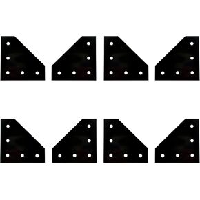 4PCS/Set Surface Anodic Oxidation Black L Shape Corner Bracket Plate 5-Hole Outside Joining Plate for 3030 Series Aluminum Profile 3D Printer Frame (3030, Black L-4pcs)