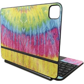 Glossy Glitter Skin Compatible with Apple Magic Keyboard for iPad Pro 11‑inch (M4) 2024 - Tie Dye 2 - Premium 3M Vinyl Protective Wrap Decal Cover - Easy to Apply | Crafted in The USA by MightySkins