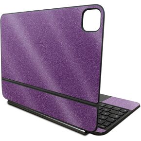 غلاف لامع لامع متوافق مع لوحة مفاتيح Apple Magic Keyboard لجهاز iPad Pro مقاس 11 بوصة (M4) 2024 - أرجواني صلب - غطاء واقٍ من الفينيل 3M ممتاز - سهل التطبيق | صُنع في الولايات المتحدة الأمريكية بواسطة MightySkins
