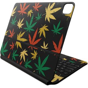 Skin Compatible with Apple Magic Keyboard for iPad Air 13-inch (M2) 2024 - Rastafari Kush - Premium 3M Vinyl Protective Wrap Decal Cover - Easy to Apply | Crafted in The USA by MightySkins