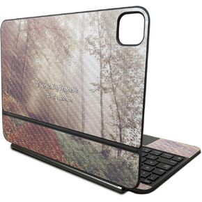غلاف من ألياف الكربون متوافق مع لوحة مفاتيح Apple Magic Keyboard لجهاز iPad Pro مقاس 11 بوصة (M4) 2024 - يحدث لسبب ما - غطاء واقٍ من الفينيل 3M - سهل التطبيق | صُنع في الولايات المتحدة الأمريكية بواسطة MightySkins