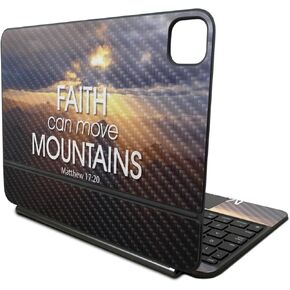 Carbon Fiber Skin Compatible with Apple Magic Keyboard for iPad Pro 11‑inch (M4) 2024 - Move Mountains - Premium 3M Vinyl Protective Decal Cover - Easy to Apply | Crafted in The USA by MightySkins
